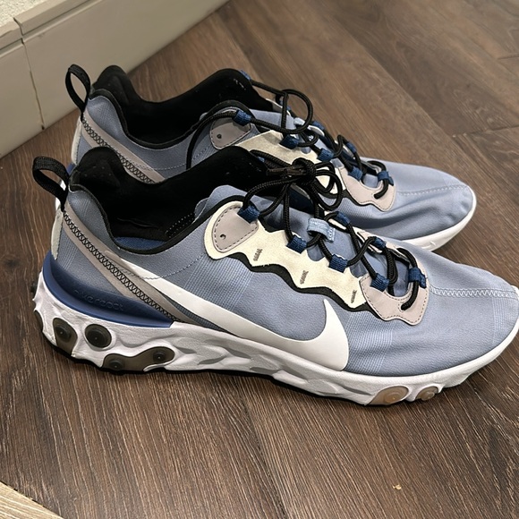 Size 13 2019 Nike react element 55 indigo fog sneakers - Picture 1 of 12